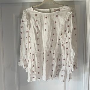 White Lace florals blouse